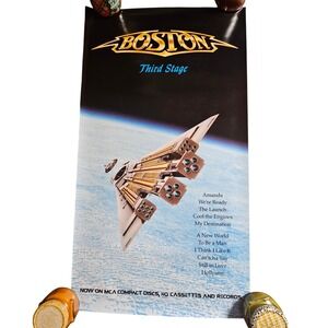 Boston Third Stage Vintage 1986 Album Promo Poster 21x38 MCA Records Rock Pop